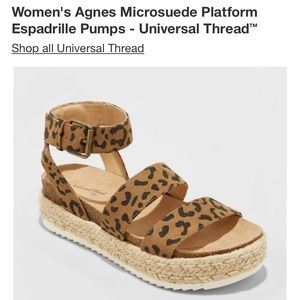 Women’s leopard print espadrille platform sandals